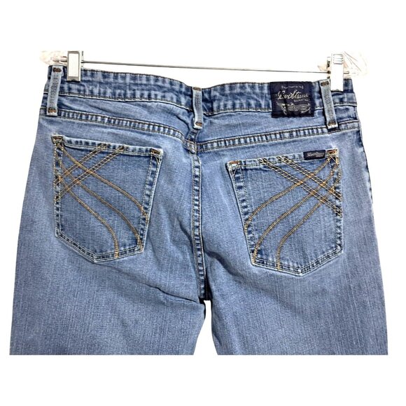 Y2K Levi Strauss Distressed Jeans Size 13 Button Fly Stretch Low Rise Slim Boot - Picture 10 of 14